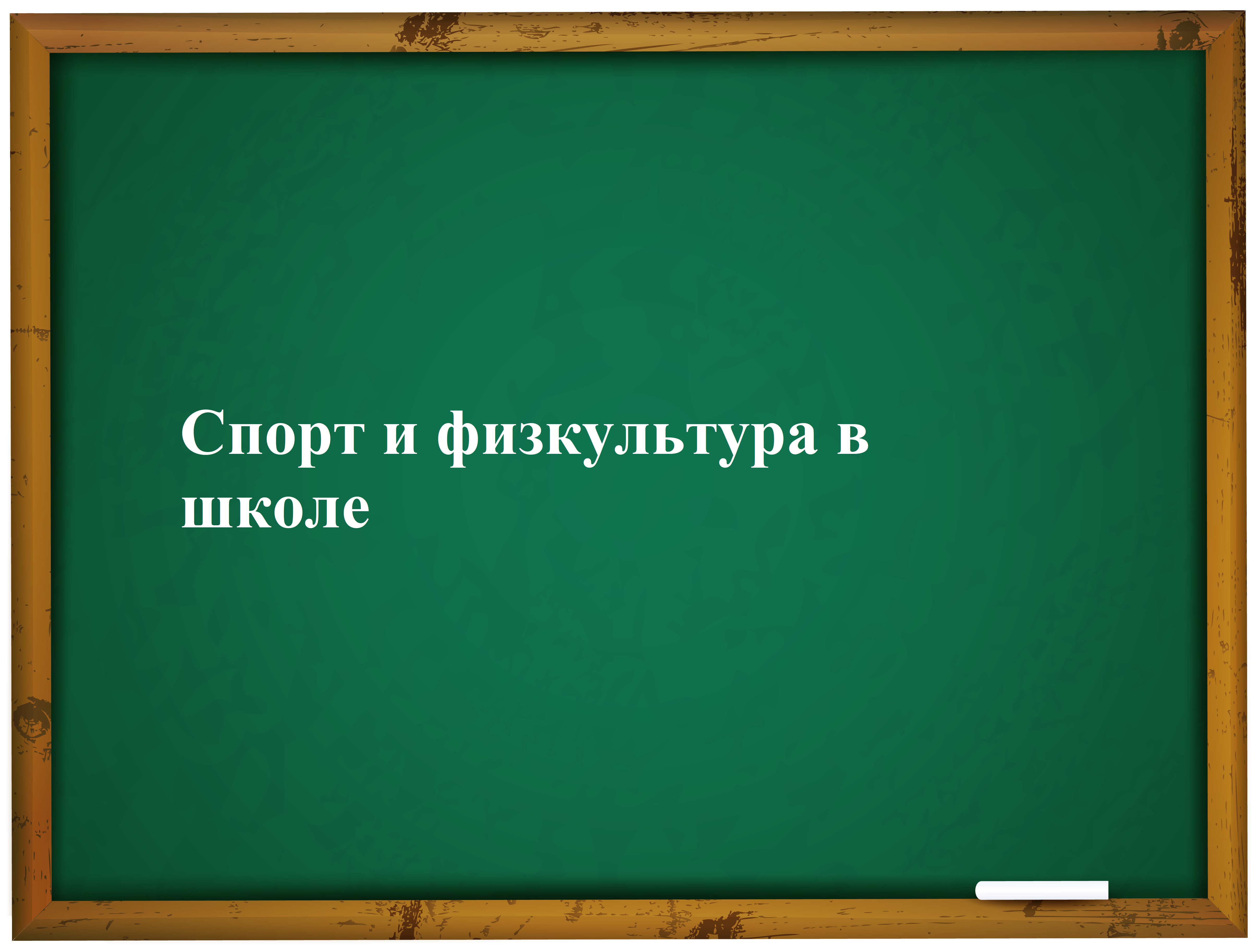Спорт и физкультура в школе.